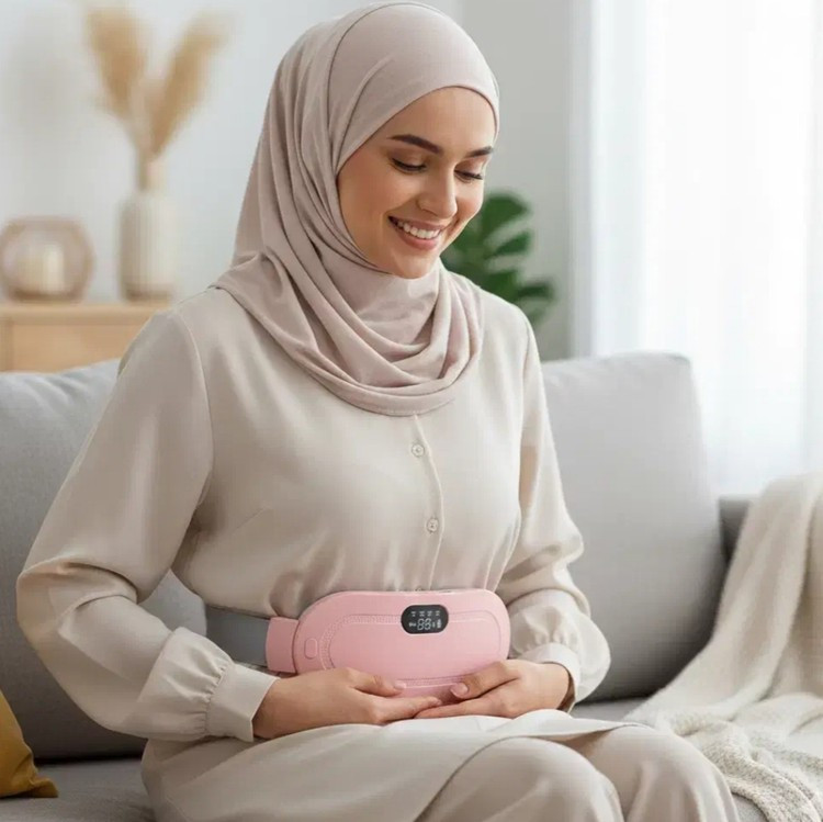 کمربند ماساژوری حرارتی 4 حالته، مناسب برای کاهش درد قاعدگی (پریودی)