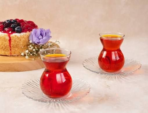 استکان مدل دانتل پاشاباغچه لیوان کمر باریک